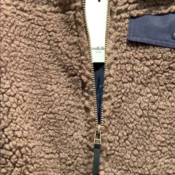 Goodfellow & Co Fleece Sherpa Jacket Mocha Brown Men’s Size Medium New - Picture 6 of 11
